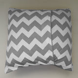 Cotton Chevron Decorative Throw Pillow/Sham Cushion Cover Grey