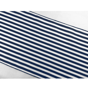 Cotton Print Table Runner Half Inch Wide Stripes - Navy