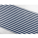 Cotton Print Table Runner Half Inch Wide Stripes Navy