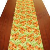100% Cotton Table Runner Halloween / Event Decoration Spooky Pumpkins Orange Green