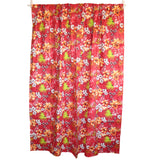Cotton Curtain Floral Print 58 Inch Wide Hawaiian Tropical Red