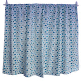 Cotton Curtain Hearts Print 58 Inch Wide Hearts and Dots - Blue