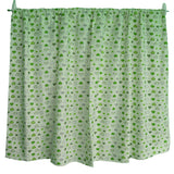 Cotton Curtain Hearts Print 58 Inch Wide Hearts and Dots - Green