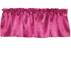 Shiny Smooth Satin Window Valance 58" Wide Hot Pink