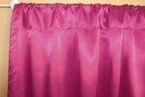 Shiny Satin Solid Single Curtain Panel Drapery 58 Inch Wide Hot Pink