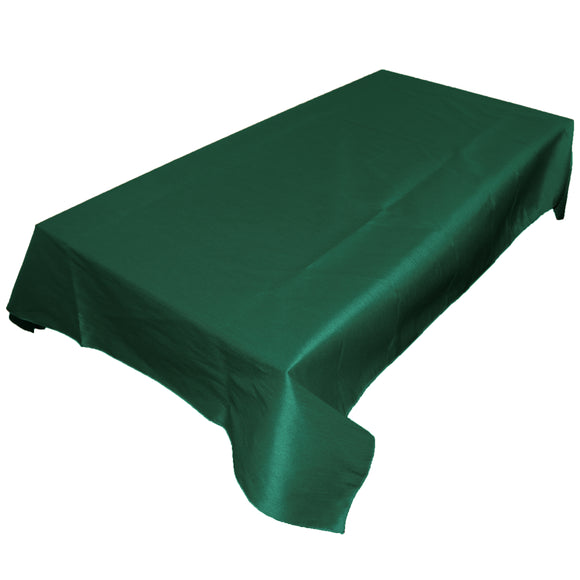 Faux Silk Dupioni Tablecloth Hunter Green