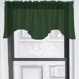 Poplin Solid Scalloped Wave Window Valance 58" Wide / 20" Tall