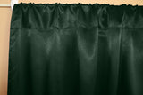 Shiny Satin Solid Single Curtain Panel Drapery 58 Inch Wide Hunter Green