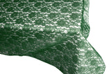 Sheer Lace Tablecloth Overlay Wedding and Party Decoration Hunter Green