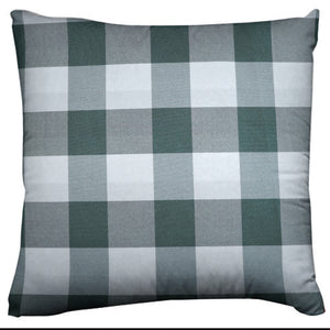 Buffalo Checkered Decorative Throw Pillow/Sham Cushion Cover Hunter Green and White