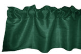 Faux Silk Dupioni Window Valance 56 Inch Wide - Hunter Green