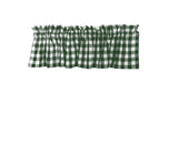 Cotton Gingham Checkered Window Valance 58" Wide - Hunter Green