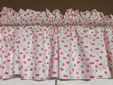 Cotton Window Valance Floral Print 58 Inch Wide Butterfly - Pink