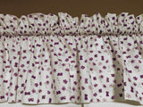 Cotton Window Valance Floral Print 58 Inch Wide Butterfly - Purple