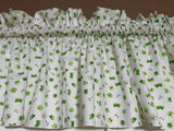 Cotton Window Valance Floral Print 58 Inch Wide Butterfly - Green