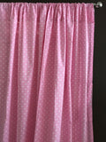 Cotton Curtain Polka Dots Print 58 Inch Wide / Small Dots White on Pink