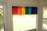 Solid Poplin Window Valance 120" Wide Rainbow