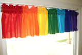 Solid Poplin Window Valance 120" Wide Rainbow