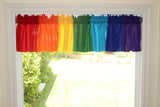 Solid Poplin Window Valance 120" Wide Rainbow