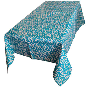 Leaf Medallion PVC Plastic Tablecloth / Table Cover with Nonslip Flannel Backing