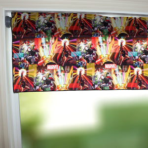 100% Cotton Window Valance 42" Wide Marvels Avengers Iron Man Infinity Gauntlet