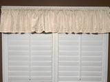 Faux Burlap Window Valance 58" Wide with Pleated Ruffles Ivory