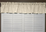 Faux Burlap Window Valance 58" Wide Solid Ivory