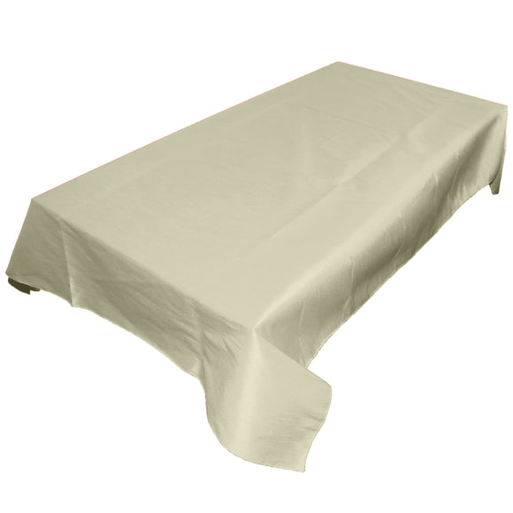 Faux Silk Dupioni Tablecloth Ivory