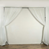 Sheer Chiffon Curtain Panel 58 Inch Wide Window Treatment Ivory