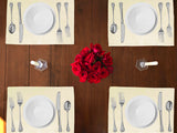 Faux Burlap Dinner Table Placemats Holiday Home Decoration 13" x 19" (Pack of 4)