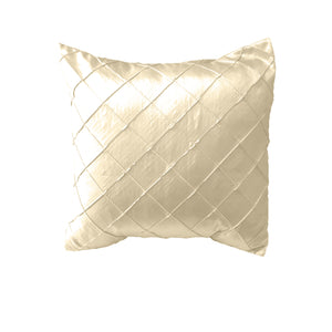 Pintuck Taffeta Decorative Throw Pillow/Sham Cushion Cover Ivory