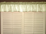 Sheer Organza Window Valance 58" Wide - Solid Ivory