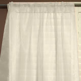 Sheer Tinted Organza Solid Single Curtain Panel 58 Inch Wide - Ivory