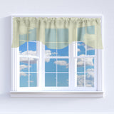 Sheer Tinted Organza Solid Scalloped Window Valance 58" Wide / 20" Tall