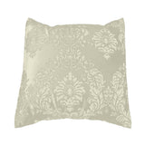 Flocked Damask Decorative Throw Pillow/Sham Cushion Cover Ivory on Ivory