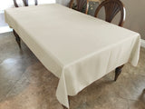 Polyester Poplin Gaberdine Durable Tablecloth Solid - Ivory