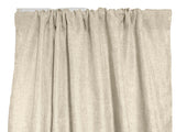 Faux Burlap Texture Polyester Solid Single Curtain Panel 58 Inch Wide - Ivory