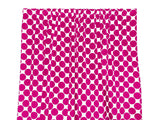 Cotton Curtain Polka Dots Print 58 Inch Wide / Large Dots - Fuchsia on White