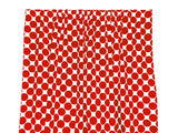 Cotton Curtain Polka Dots Print 58 Inch Wide / Large Dots - Red on White