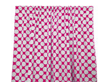 Cotton Curtain Polka Dots Print 58 Inch Wide / Large Dots - White on Fuchsia