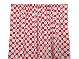 Cotton Curtain Polka Dots Print 58 Inch Wide / Large Dots - White on Red