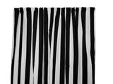 Cotton Curtain Stripe Print 58 Inch Wide / 2 Inch Stripe Black and White