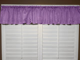 Faux Burlap Window Valance 58" Wide with Pleated Ruffles Lavender