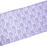 Light Weight Floral Sheer Lace Table Runner / Wedding Table Top Décor (Pack of 8) Lavender
