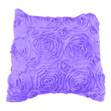 Satin Rosette Decorative Throw Pillow/Sham Cushion Cover Lavender
