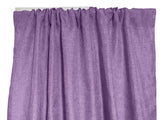 Faux Burlap Texture Polyester Solid Single Curtain Panel 58 Inch Wide - Lavender