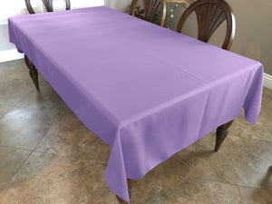Polyester Poplin Gaberdine Durable Tablecloth Solid Lavender