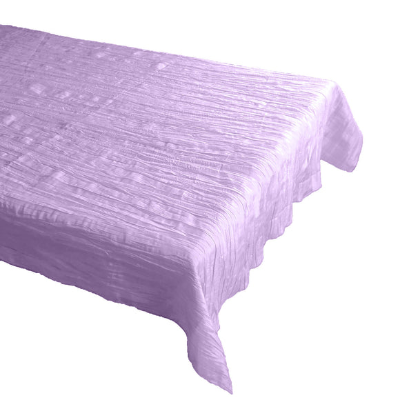 Crinkle Style Crushed Taffeta Tablecloth Lavender