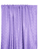 Pintuck Taffeta Cross Stitch Pattern Single Curtain Panel 54 Inch Wide - Lavender