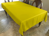 Polyester Poplin Gaberdine Durable Tablecloth Solid - Lemon Yellow